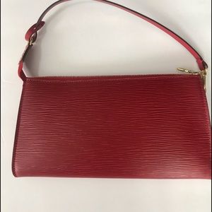 Authentic Louis Vuitton EPI leather pochette purse